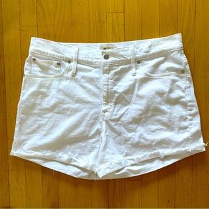 Madewell White Denim Shorts
